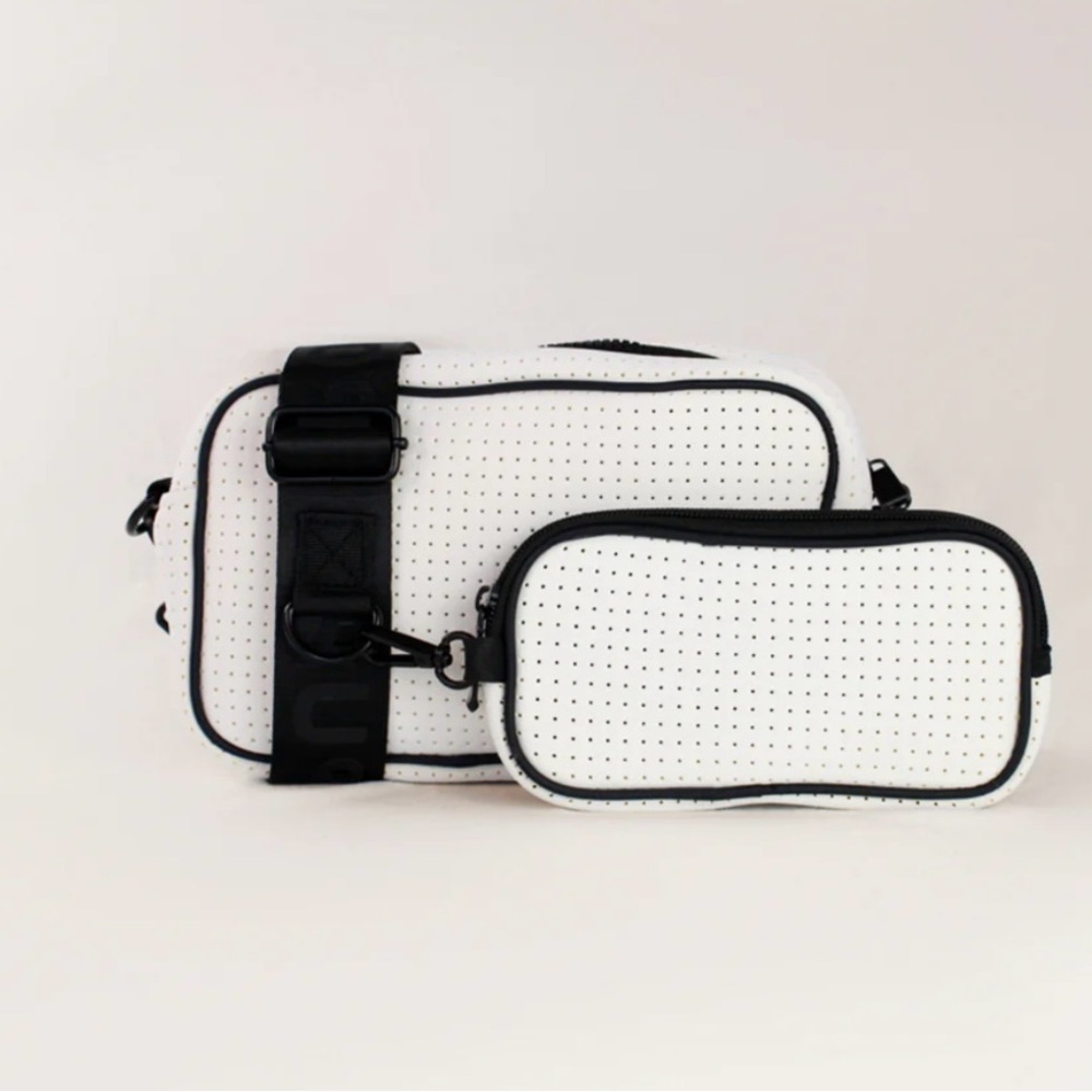 Popups Stylish White Perforated Bag Set
